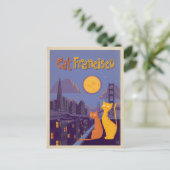 Cat Francisco Postkarte (Stehend Vorderseite)