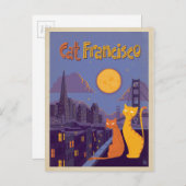 Cat Francisco Postkarte (Vorne/Hinten)