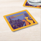 Cat Francisco Rechteckiger Pappuntersetzer (angewinkelt)