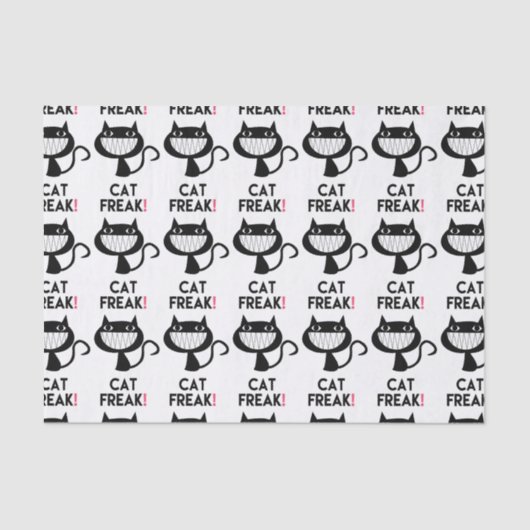 Cat Freak! Fun Tissue Paper Seidenpapier (Vorderseite)