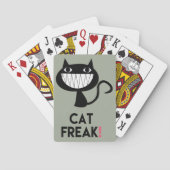 Cat Freak! Spaß, Army Green Playing Cards Spielkarten (Rückseite)