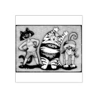 CAT-FREUNDE ERÜBEN RUBBER-BRIEFMARKE DER KLASSE