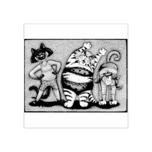 CAT-FREUNDE ERÜBEN RUBBER-BRIEFMARKE DER KLASSE GUMMISTEMPEL