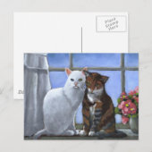 CAT-FREUNDE: PASTEL ART POSTKARTE (Vorne/Hinten)