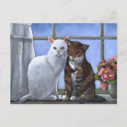 CAT-FREUNDE: PASTEL ART POSTKARTE (Vorderseite)