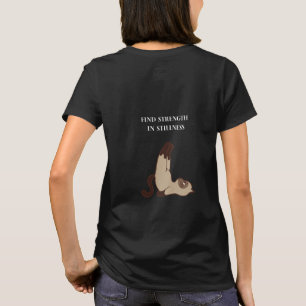 CAT Friedlich Warrior Yoga BLACK T-Shirt