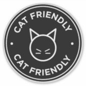 Cat Friendly Aufkleber (Vorderseite)