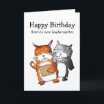 Cat Friends Birthday Card Karte<br><div class="desc">Gute Zeiten zusammen</div>