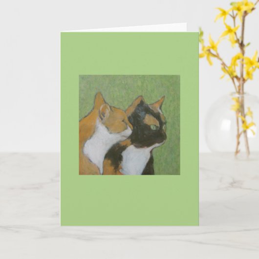 Cat Friends Karte (Gelbe Blume)