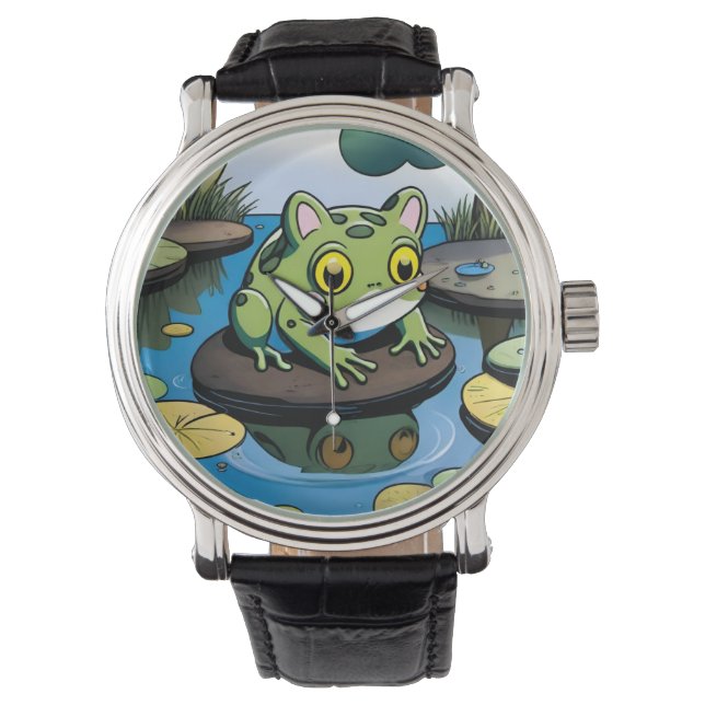 Cat Frog Armbanduhr (Vorderseite)