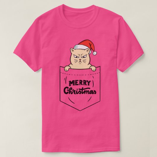 Cat fröhliche Weihnachtstasche T-Shirt (Design vorne)