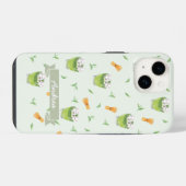 Cat Froth Matcha Green Tees Muster iPhone Hülle (Rückseite (Horizontal))