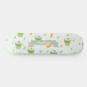 Cat Froth Matcha Green Tees Muster Skateboard (Horizontal)