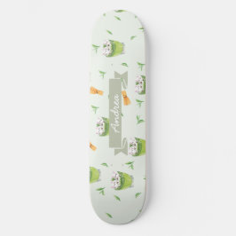 Cat Froth Matcha Green Tees Muster Skateboard