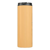 Cat Fun Halloween Character biting a Pumpkin  Thermosbecher (Rückseite)