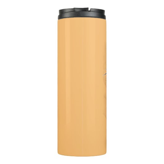 Cat Fun Halloween Character biting a Pumpkin  Thermosbecher (Rückseite)