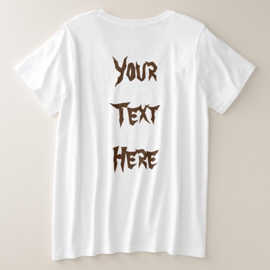 Cat Fun Halloween Charakter beißt einen Kürbis Große Größe T-Shirt (Design Rückseite)