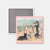 Cat Fun im Beach Magnet (Vorderseite/Rückseite)