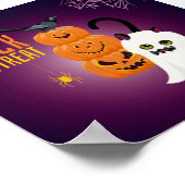 Cat fun zu Halloween und Ghost Poster (Ecke)