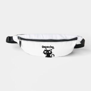 Cat Funny Anarchy Halloween Tiere für Frauen Männe Bauchtasche