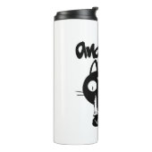 Cat Funny Anarchy Halloween Tiere für Frauen Männe Thermosbecher (Nach links gedreht)