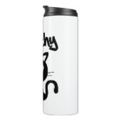 Cat Funny Anarchy Halloween Tiere für Frauen Männe Thermosbecher (Nach rechts gedreht)