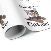 Cat Funny Animal Lover Geschenkpapier (Rolleneckpunkt)