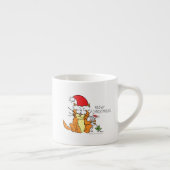 Cat Funny Christmas Cartoon Niedlich Mouse Espressotasse (Rechts)