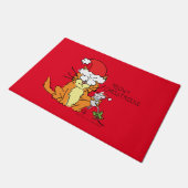 Cat Funny Christmas Cartoon Niedlich Mouse Fußmatte (Schrägansicht)