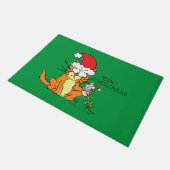 Cat Funny Christmas Cartoon Niedlich Mouse Fußmatte (Schrägansicht)