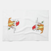 Cat Funny Christmas Cartoon Niedlich Mouse Geschirrtuch (Horizontal)