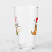 Cat Funny Christmas Cartoon Niedlich Mouse Glas (Rechts)