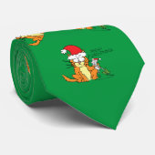 Cat Funny Christmas Cartoon Niedlich Mouse Krawatte (Gerollt)