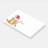Cat Funny Christmas Cartoon Niedlich Mouse Post-it Klebezettel (angewinkelt)