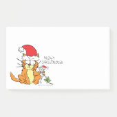 Cat Funny Christmas Cartoon Niedlich Mouse Post-it Klebezettel (Vorderseite)