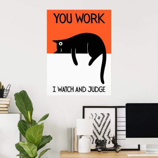 Cat | Funny & decorative Poster (Heimbüro)