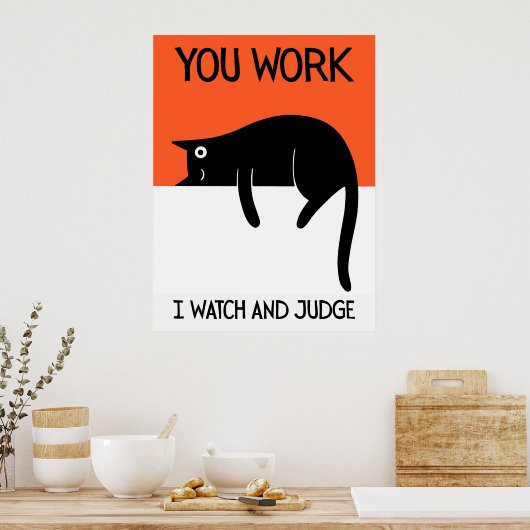 Cat | Funny & decorative Poster (Küche)