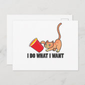 Cat Funny Design Katzen Niedlich Paw Pet Tiergesch Postkarte (Vorne/Hinten)