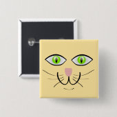 Cat Funny Face Cartoon-29034 Button (Vorne & Hinten)
