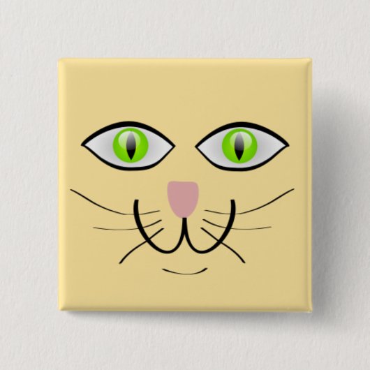 Cat Funny Face Cartoon-29034 Button (Vorderseite)