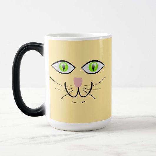 Cat Funny Face Cartoon-29034 Verwandlungstasse (Links)