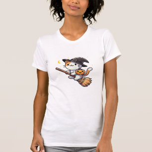 Cat Funny Hexenmeister Halloween Kostümknaben Stic T-Shirt
