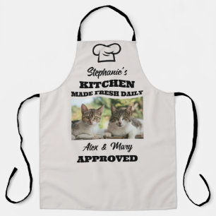 Cat Funny Kitchen Made Fresh Daily genehmigt Custo Schürze