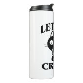 Cat Funny Lass uns Halloween für Frauen machen Thermosbecher (Nach links gedreht)