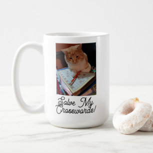 Cat Funny löst meine Kreuzworträtsel auf individue Kaffeetasse