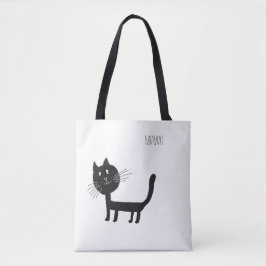 Cat Funny Miawo Tote Bag Tasche