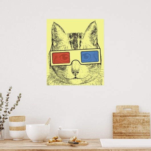 Cat Funny Poster (Küche)