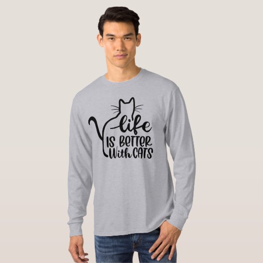 Cat Funny Quotes T-Shirt (Vorne ganz)