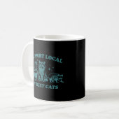 Cat Funny Vintag Raccoon Opossum Skunk Kaffeetasse (Vorderseite Links)