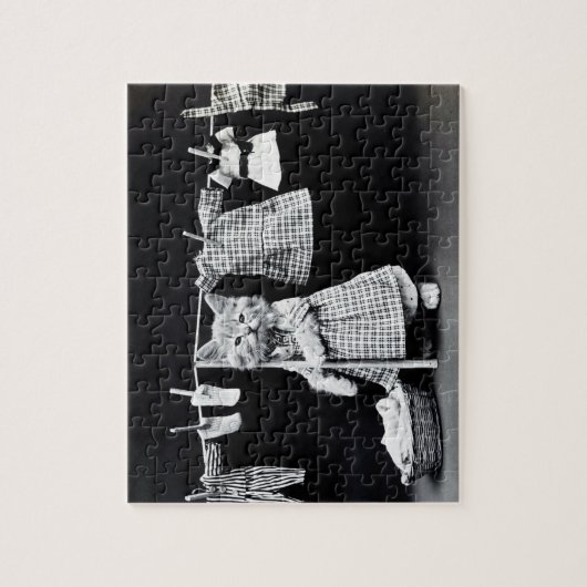 Cat Funny Wäsche Day Puzzle (Vertikal)